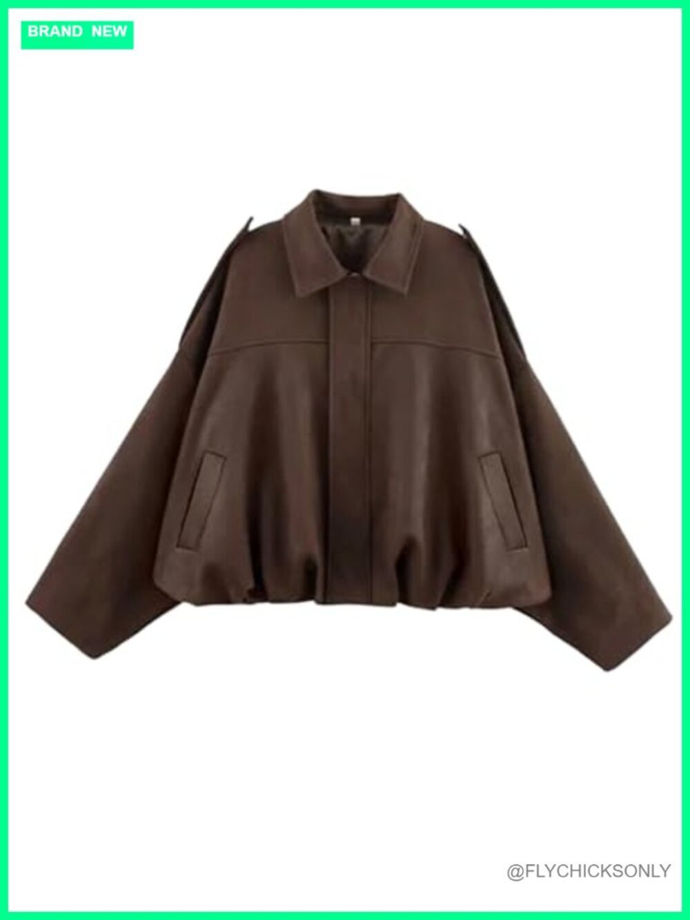 Faux Suede Bomber Jacket Oversized Loose Fit Long Sleeve Zip Closure Coat